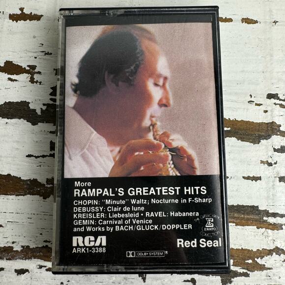 Rampal's Greatest Hits Cassette Case Only Waltz Bach Debussy Classical Vintage - Picture 4 of 6